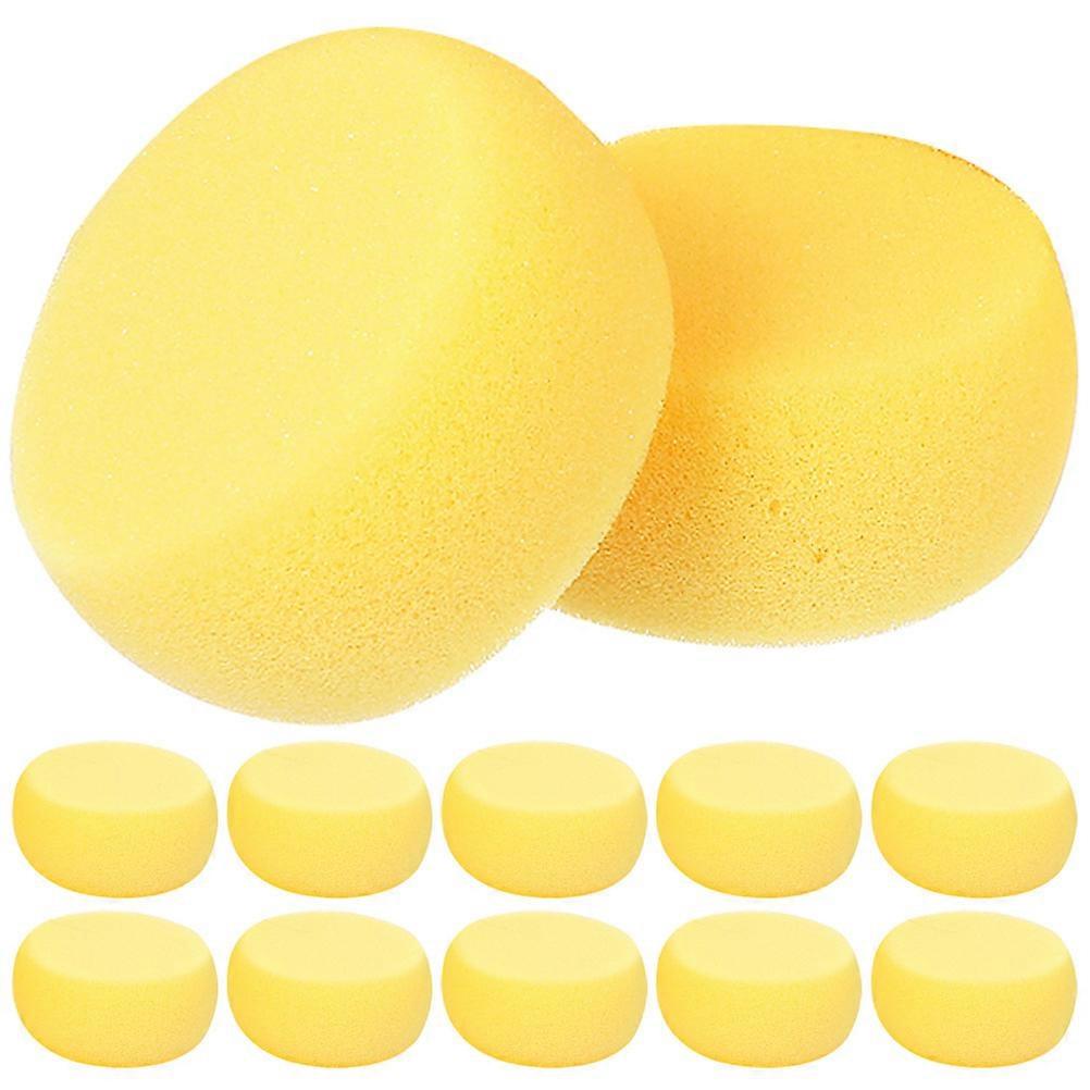 Yellow Round Cleansing Sponges For General Users 2.55X2.55X1.18 Inch Portable Use 48 Pcs
