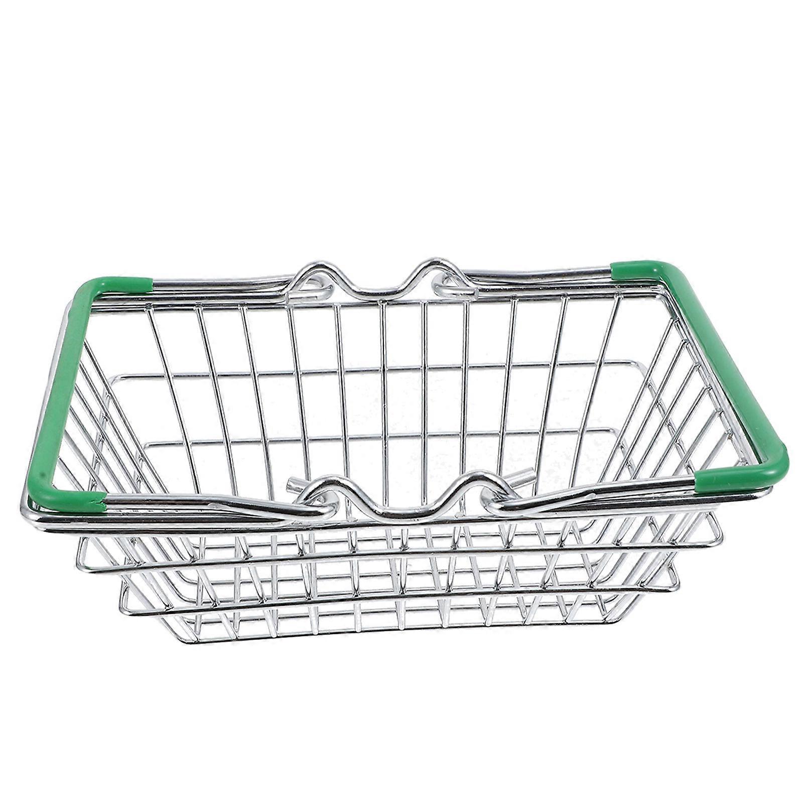 Desktop Iron Basket 2Pcs For Home Children Playtime Storing Small Gadgets Unique Shopping Basket Shape