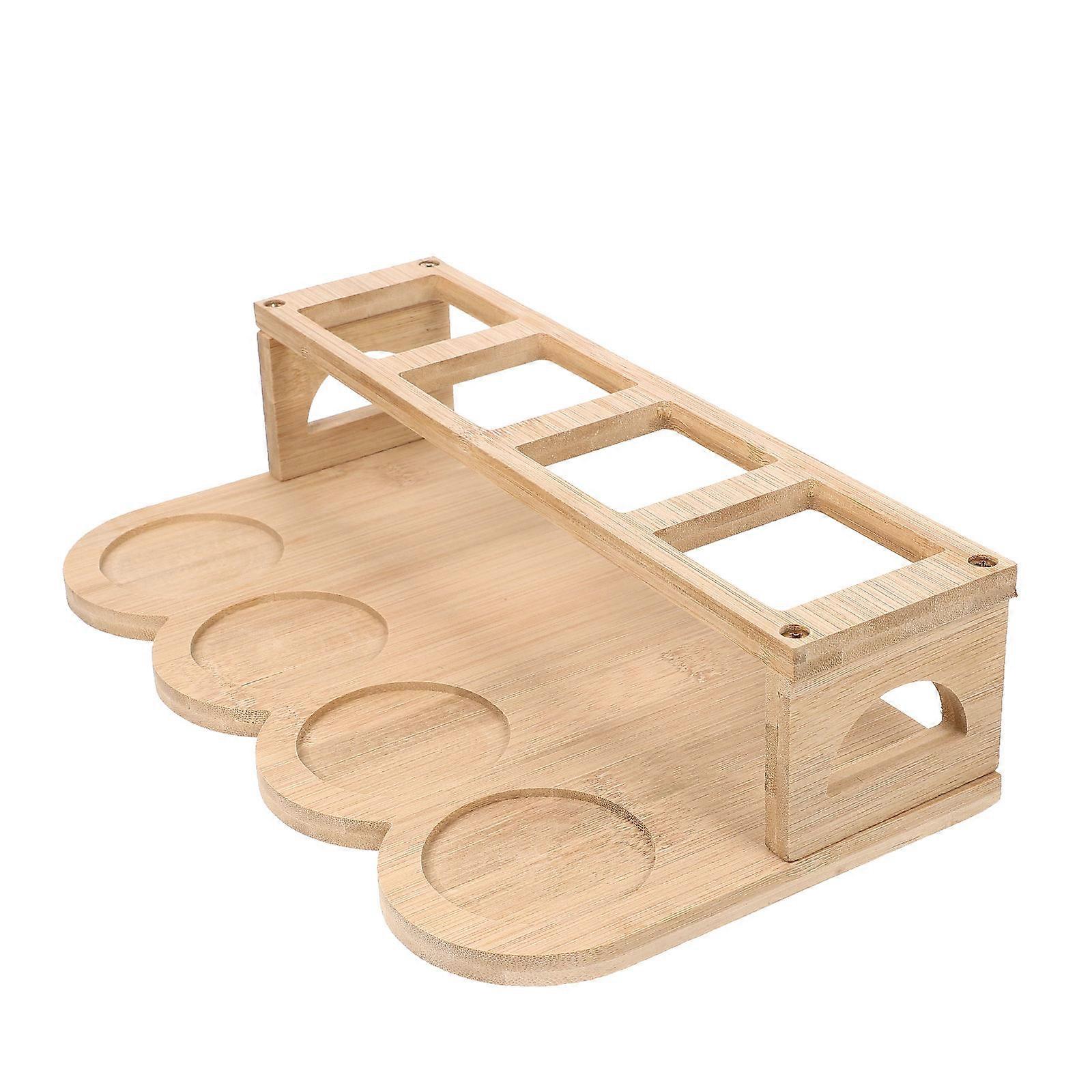 Multi-Use Spice Rack Wooden Jar Holder for Kitchen Storage 2Pcs