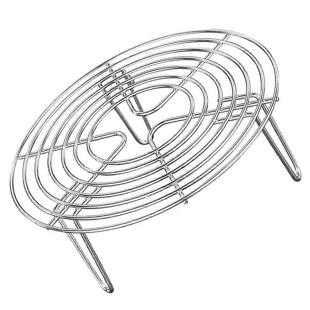 Silver Steamer Rack Stainless Steel for Kitchen Use 3Pcs Multi-Purpose Round Cooling Racks