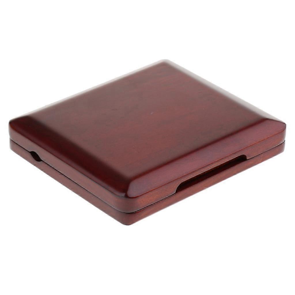 Wooden Reed Case Durable And Portable Storage Box For Oboe Reeds Holder Small Occupation Round Angle Red