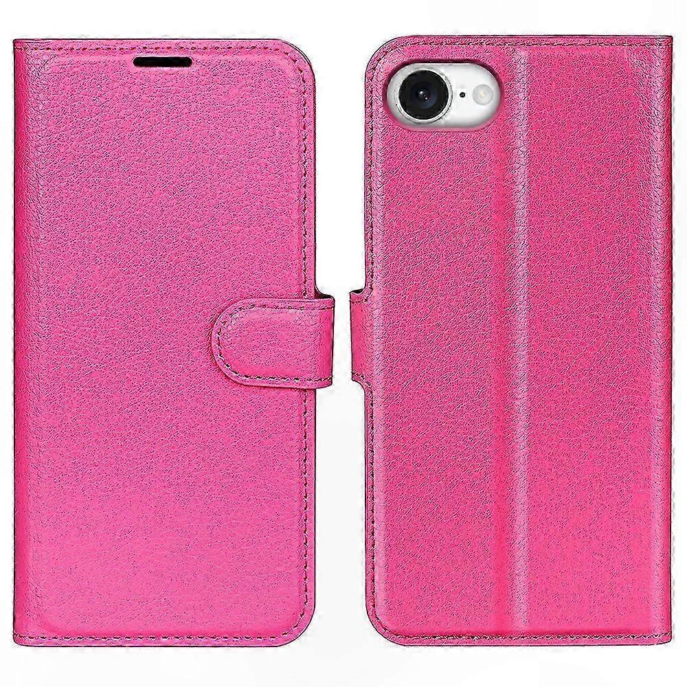 Leather Wallet Phone Case for  16e, Litchi Texture, Shockproof Cover