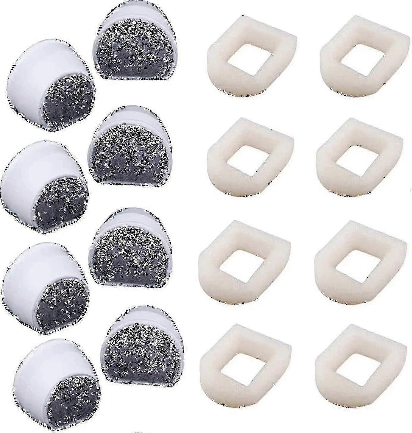 16 Pack Foam Prefilters And Carbon Filter Compatible With Petsafe Drinkwell Fountain Inox 360 Avalon-2025