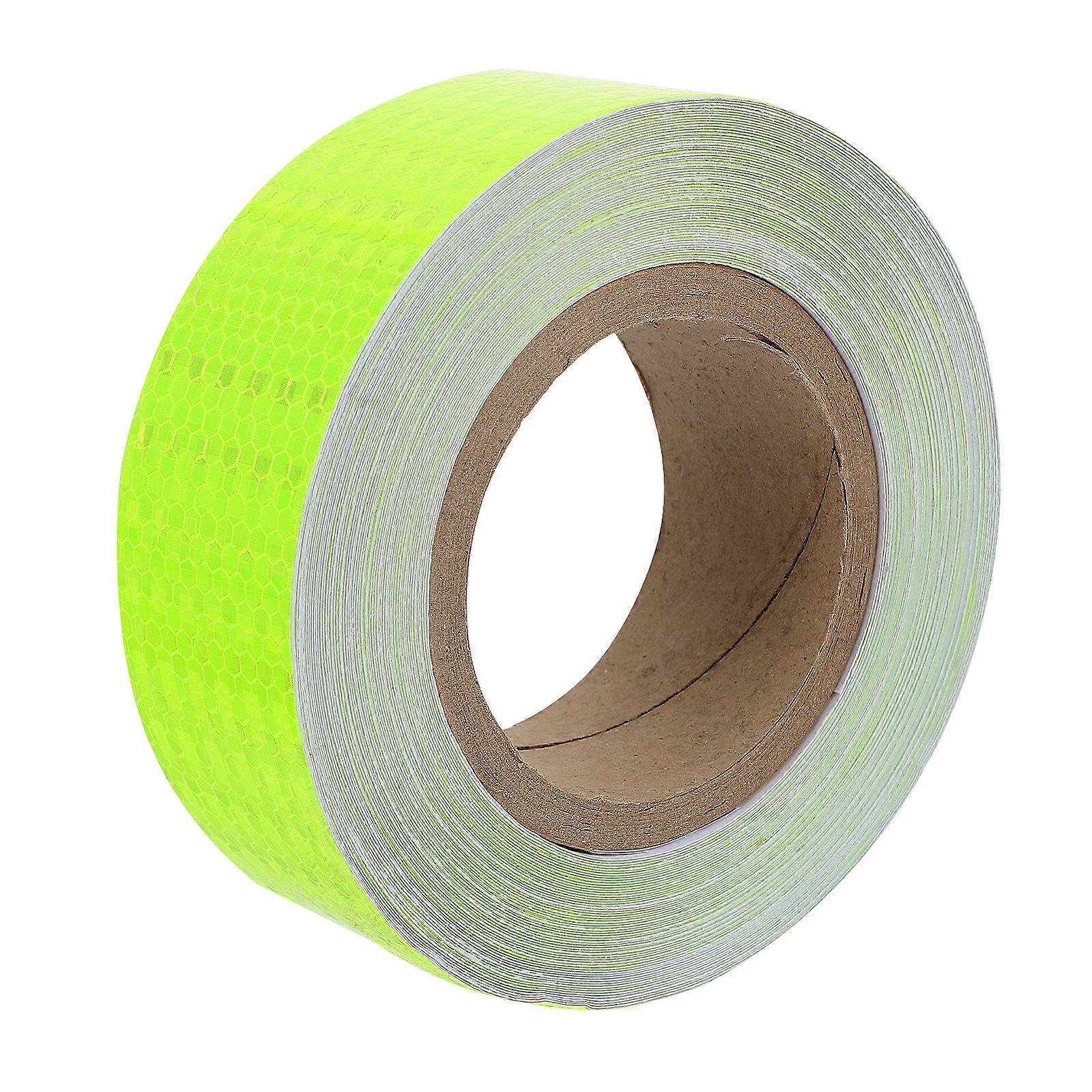 Fluorescent Safety Reflective Tape for Warning Use 1 Roll PVC Yellow
