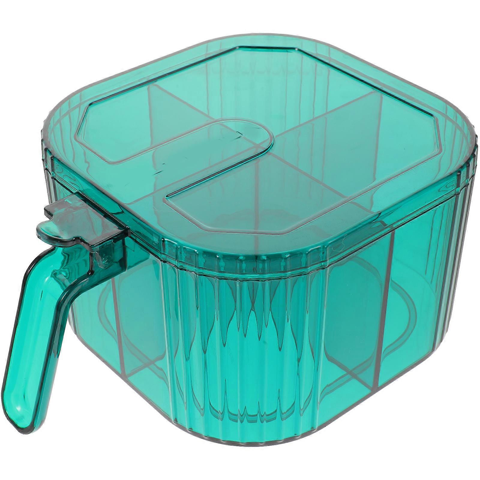 Seasoning Container For Kitchen Multi-Grids Box Party Households 14X8.6CM Safe And Material 1 Set