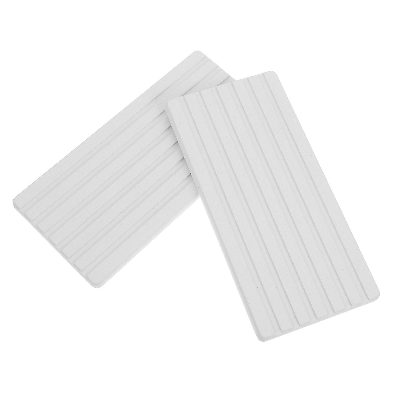 Kitchen Sink Tray Diatomite Stone Drying Mat White 2Pcs Absorbent