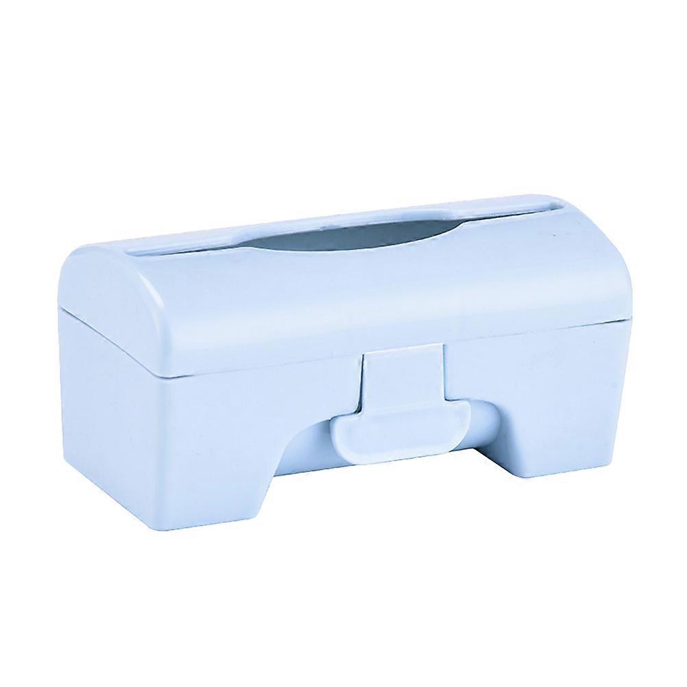 Trash Bag Case Wall Mount for Kitchen 6Pcs Storage Container Sky-Blue