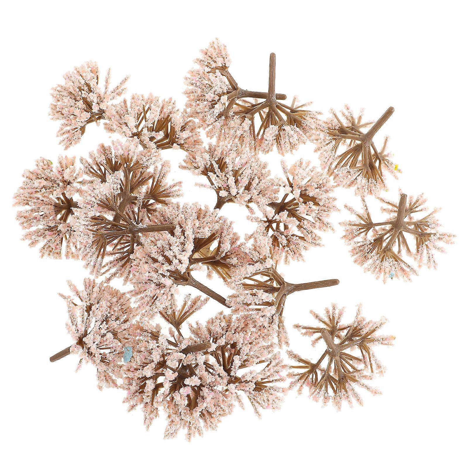 Simulated Blossom Tree Model Building Suitable for Miniature Gardens and DIY Projects in 2.4×2.4×8.7in Size with Natural Hue 80 Pcs
