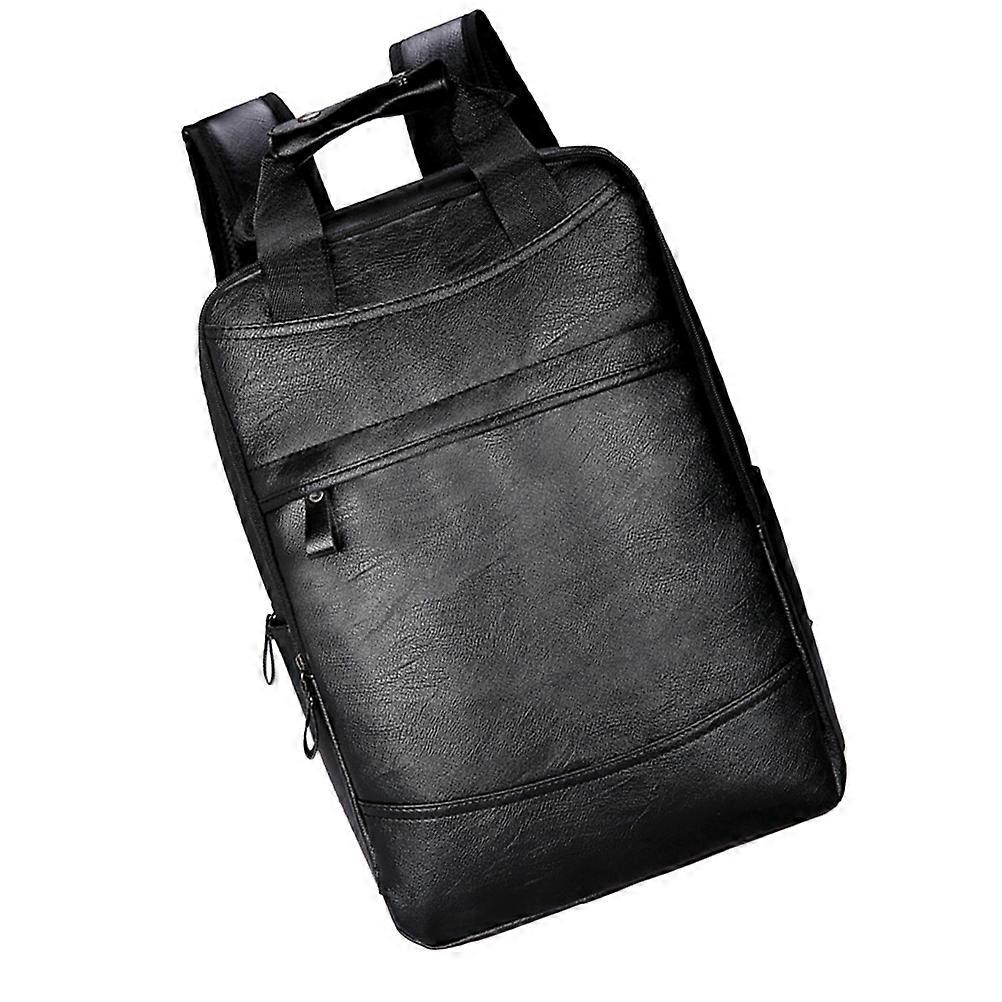Computer Backpack Large Capacity for Storage 1Pcs Black PU