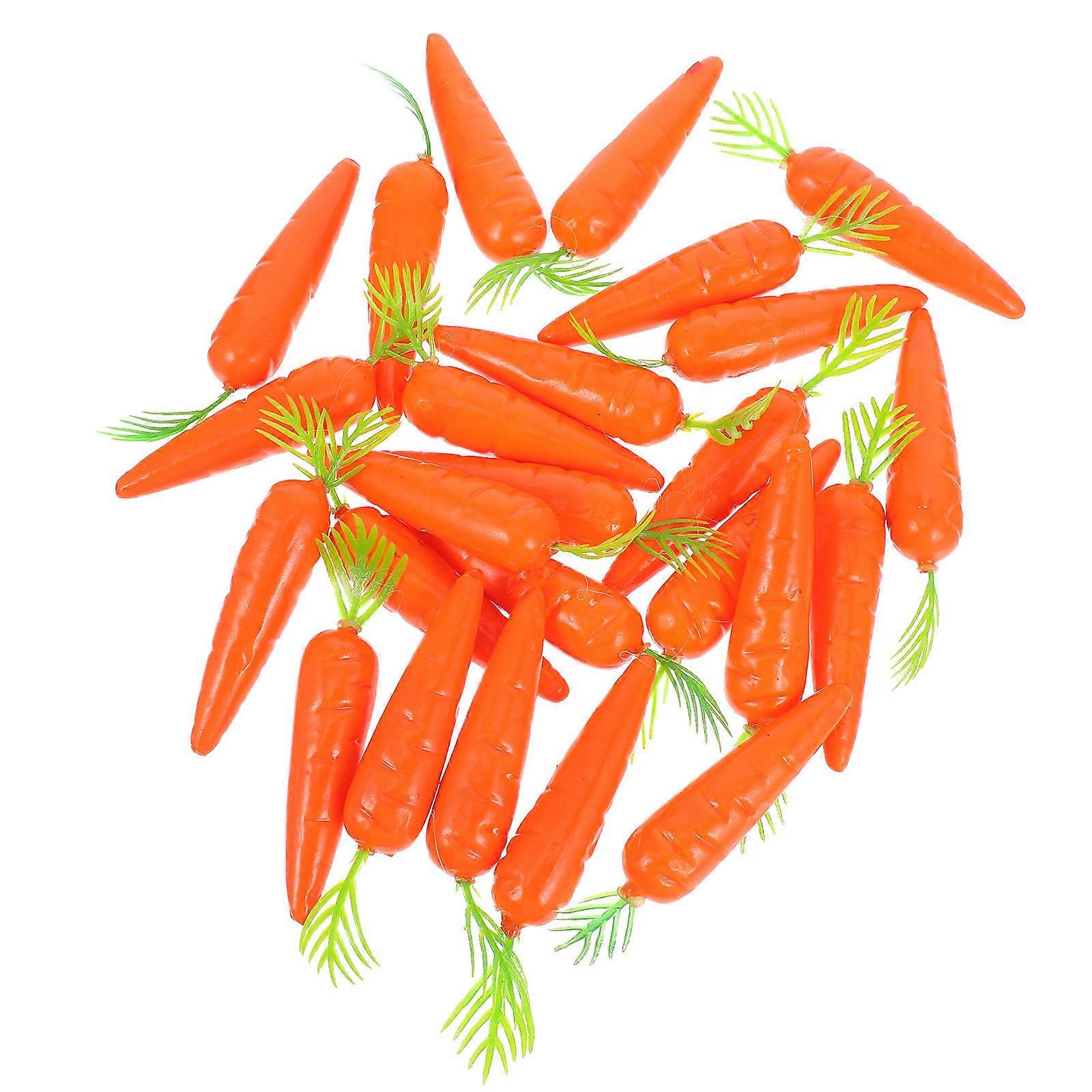 Miniature Dollhouse Carrots for Decoration Foam Material 25Pcs Red Set