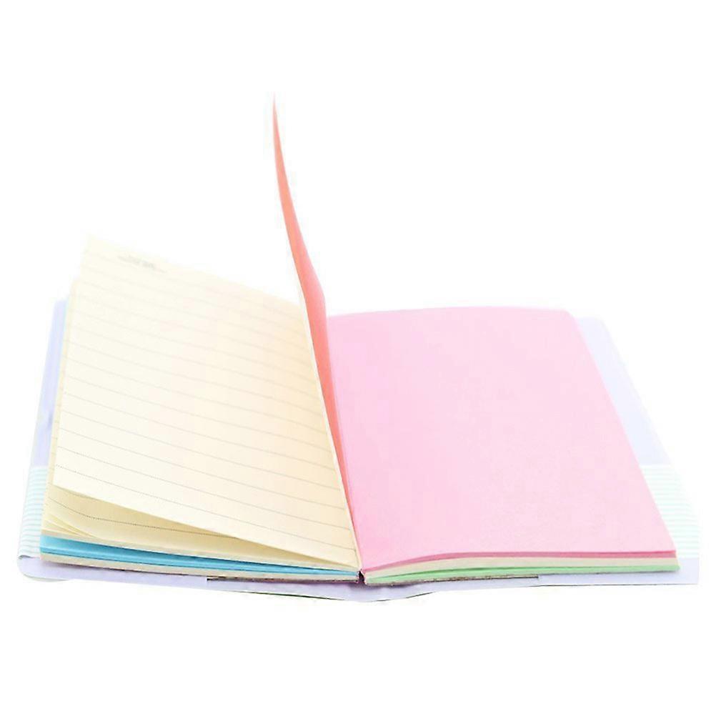 Notebook with Colored Pages PU Notebook for Taking Notes Green