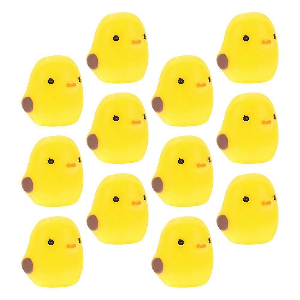 Adorable Mini Chick Car Ornament for Rearview Mirror 60Pcs Resin