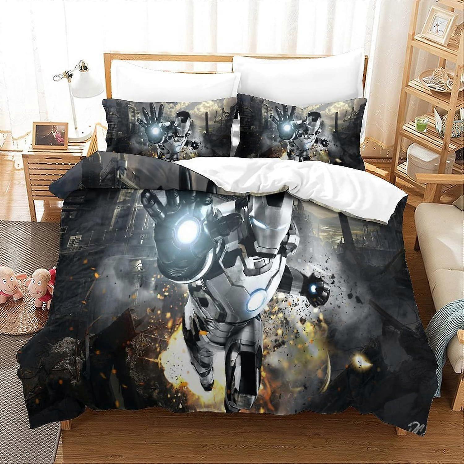 Style276 Iron Man Duvet Cover Super Hero Printed Duvet Cover 140X200CM