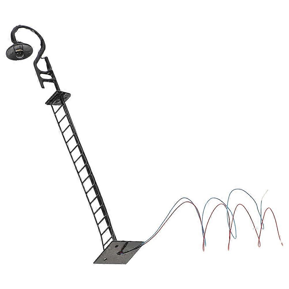 Miniature Train Lamp Model Signal Light for Decoration 2Pcs Black ABS