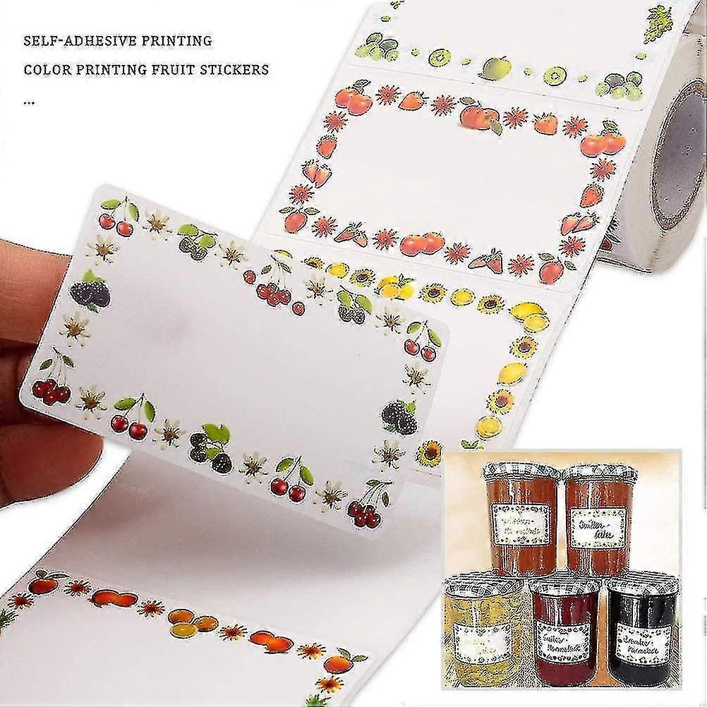 Minglan 1 Roll/250 Pieces Food Labels Self Adhesive Jam Jar Labels 5x3cm Container Labels