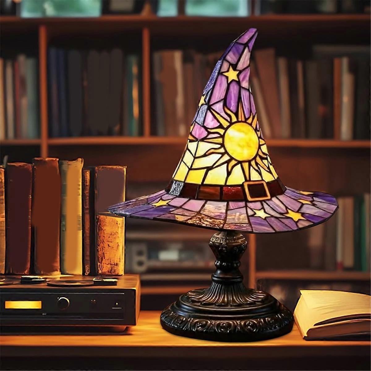 Resin witch hat lamp A