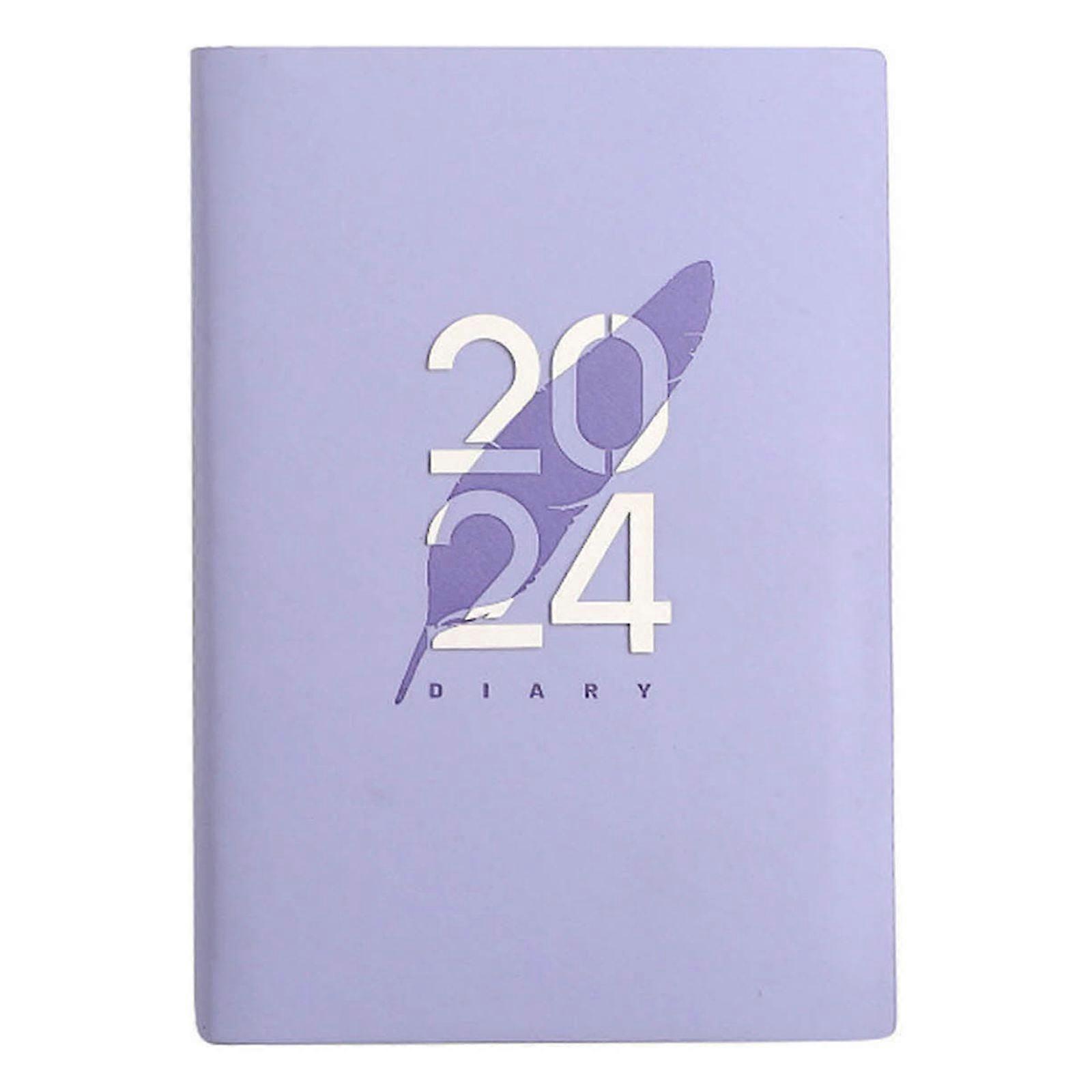 WRKEKC Notebook Desktop Calendar Organizer Notepad Daily Planner Purple