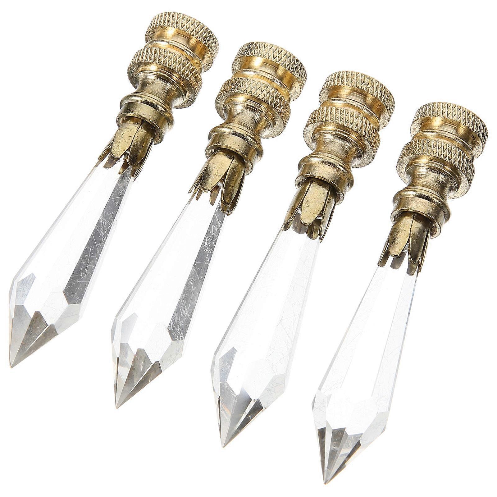 Embouts d'abat-jour en verre doré pour lampe de table, kit de 8 pièces