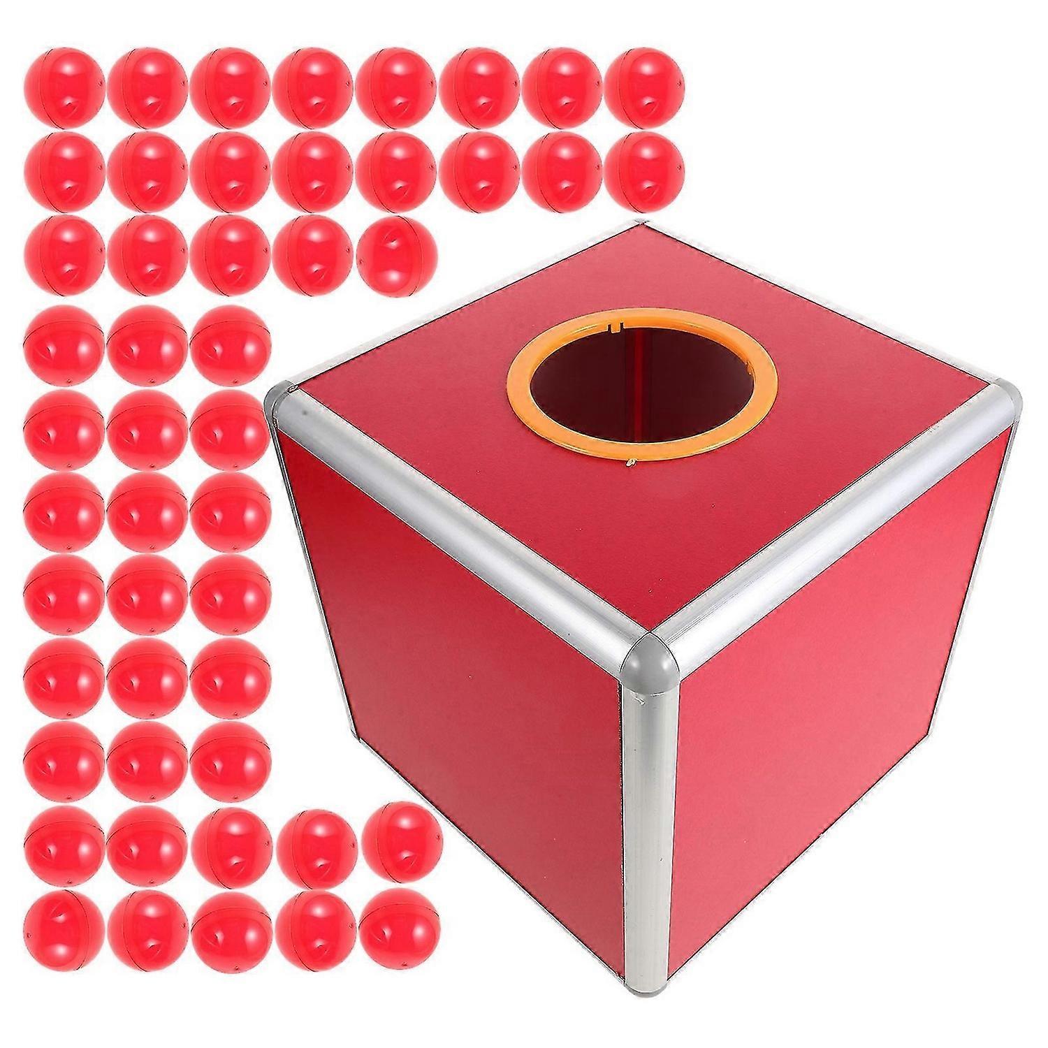Transparent Raffle Box with Raffle Balls – Spacious Ticket Storage for Events, Fundraising, and Parties