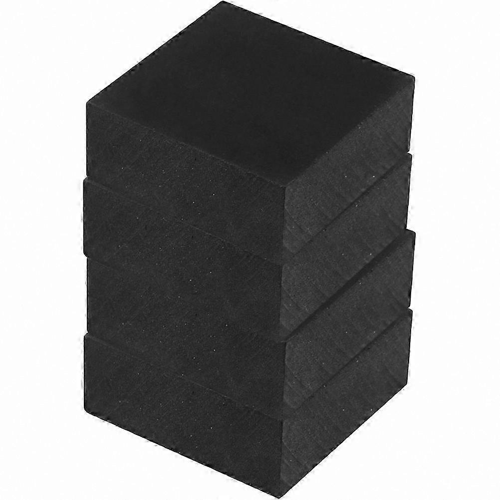 4-Pack Square Rubber Pads for Surface Protection with Shock Absorption and Corrosion Resistance