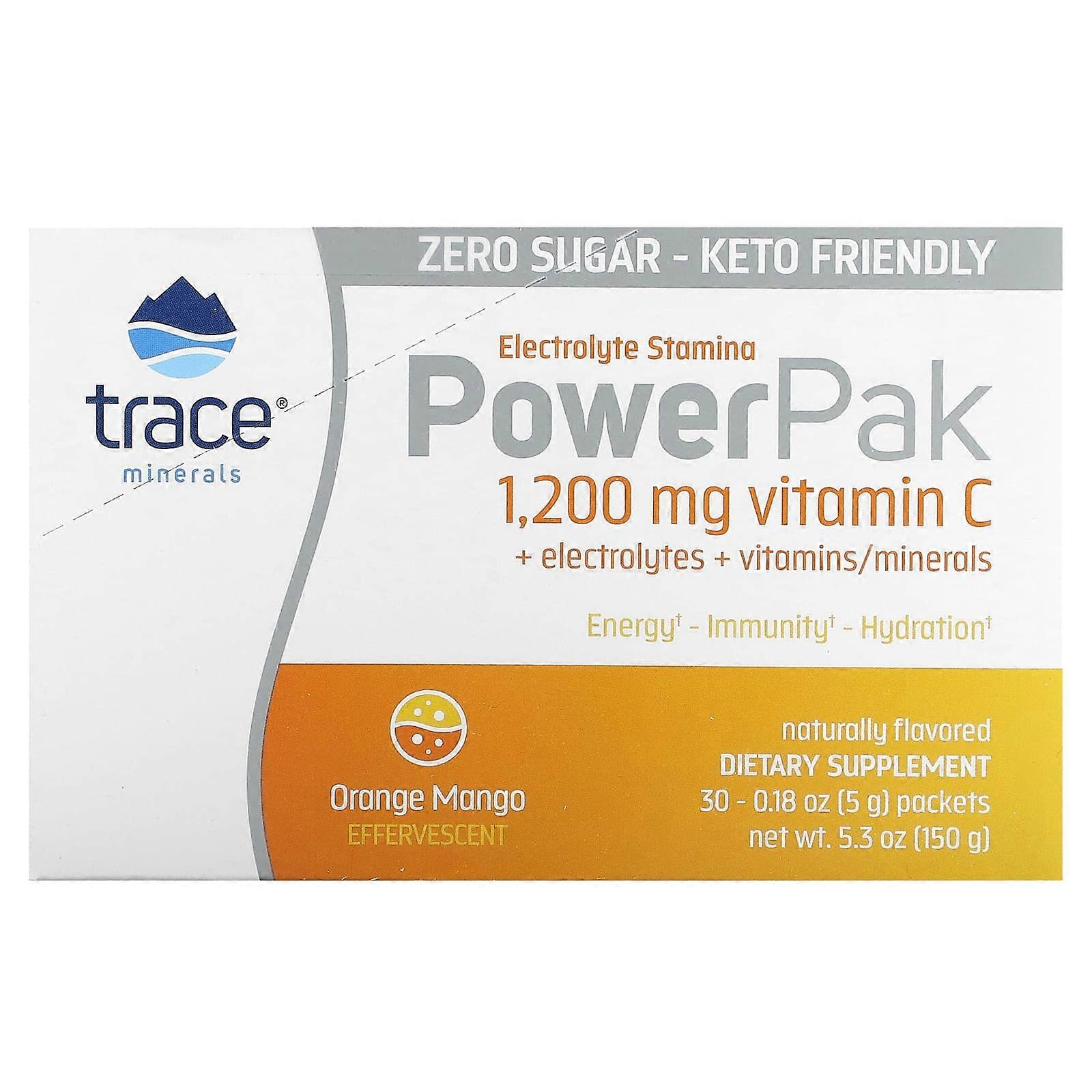 PowerPak, Orange Mango, 30 Packets, 0.18 oz (5 g) Each