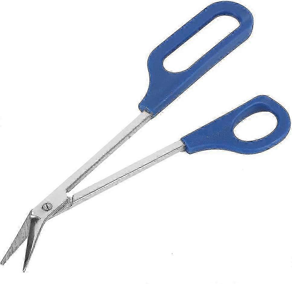 25-26 Long-handled Toenail Scissors For Thick Toenails, Easy-to-reach Handle, Unique Design, Ergonomic Stainless Steel Cuticle Scissors (blu