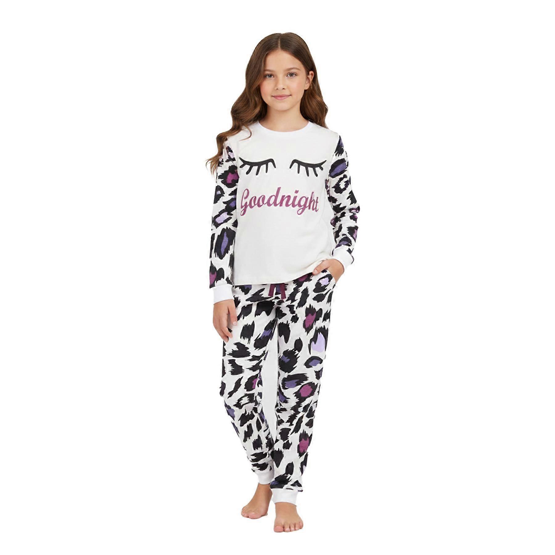 A2Z 4 Barn Flickor Pyjamas Traditionell PJS Pyjamas Långärmad Nattkläder Set