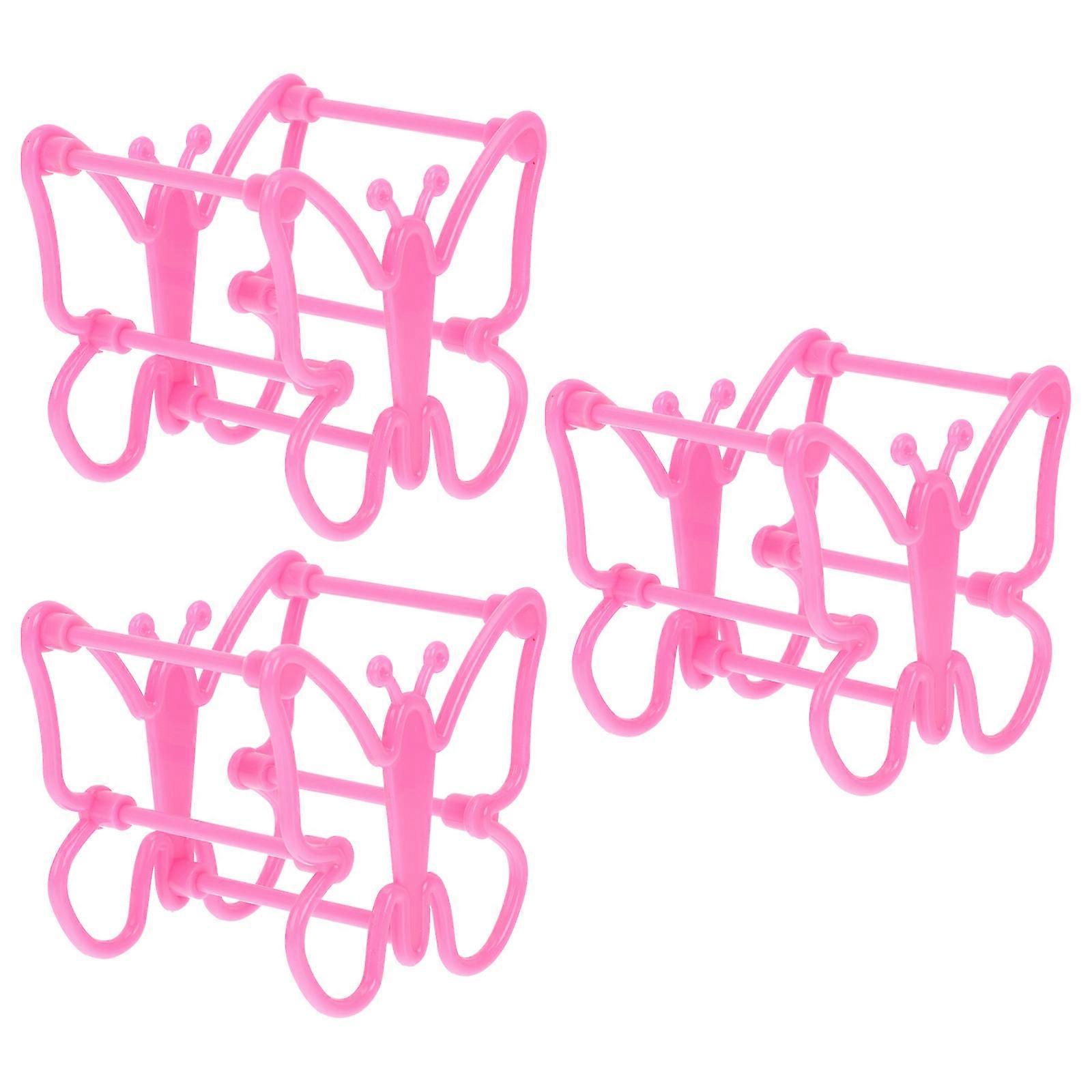 Plastic Pink Beauty Sponge Holder 3Pcs for Drying and Storage