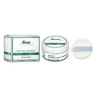 100g + Powder Puff (Men's)  Skin  Talcum Powder Sweat-Absorbent Breathable Fresh Talcum Powder Sweat-Absorbent Breathable Comfort Mint