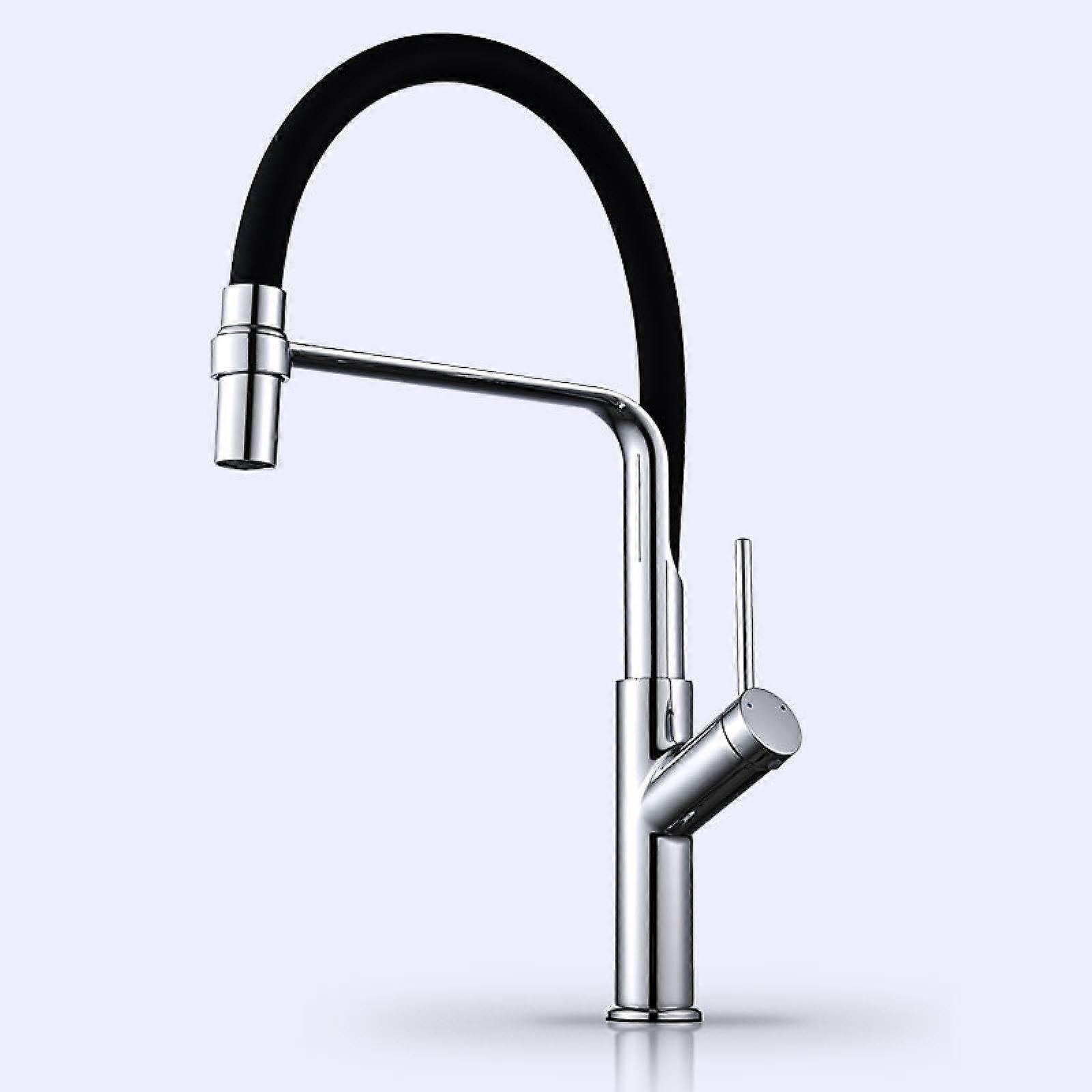 PullOut Kitchen Faucet Hot And Cold Water, Vertical Rotatable, Universal Fit, No Inlet Pipe, For Laundry Sink
