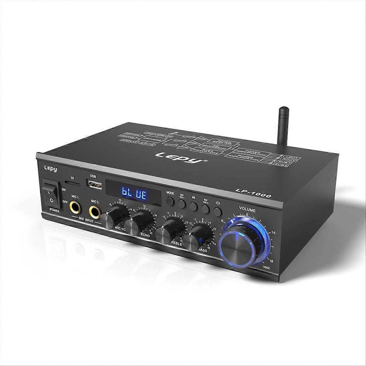 LP-1000 Power Amplifier 2.1 Channel Bluetooth 5.3 Mini Hifi Digital Stereo Sound Amplifier Support