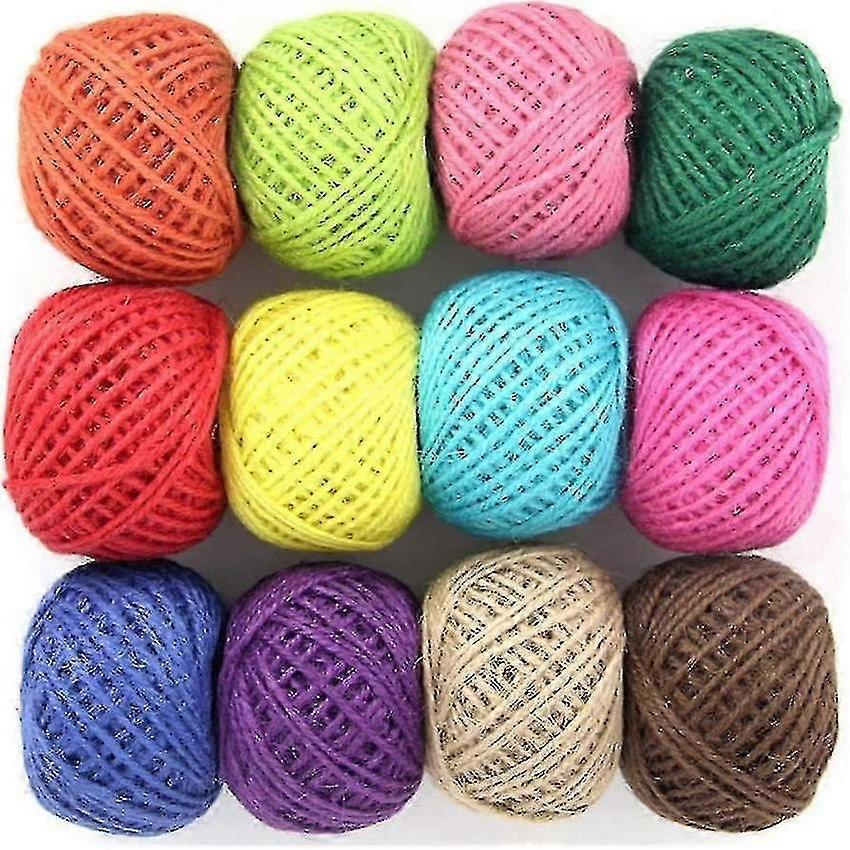 Jute Twine String Roll for Gift Wrapping, 1mm Thick, 100m Long