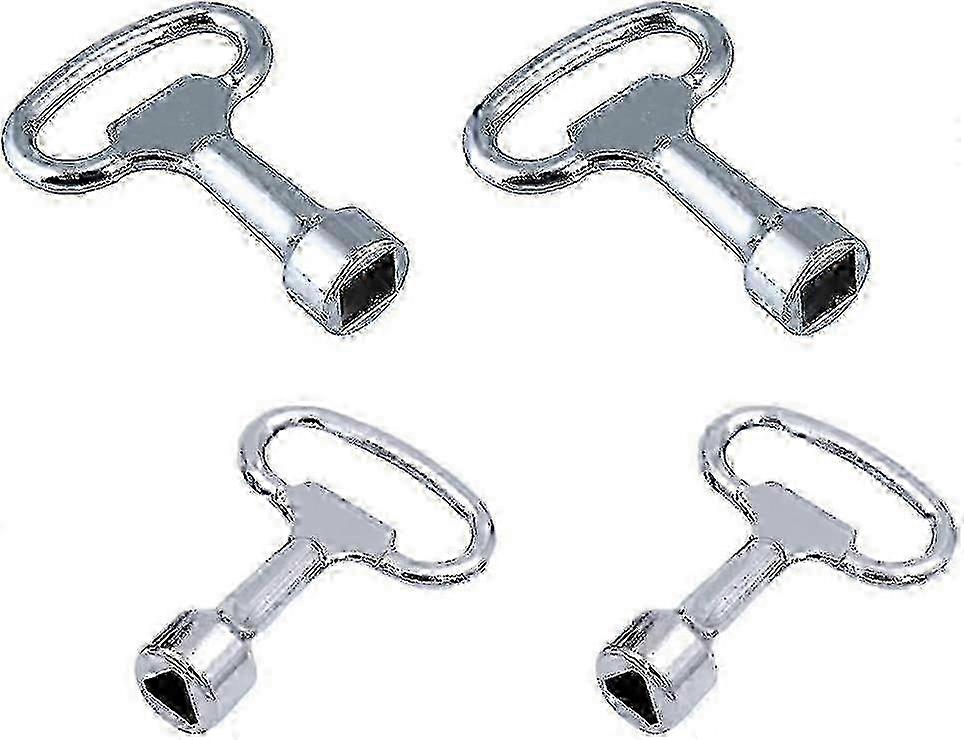 Metal Triangular Keys Set for Utility Cabinet, Electric Meter Box & Control Cabinet - 4 Pcs