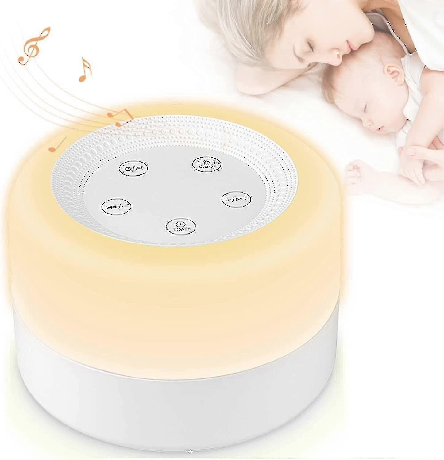 White Noise Machine for Baby 12 Soothing Sounds, Baby Night Light, 7 Colors, Memory Function