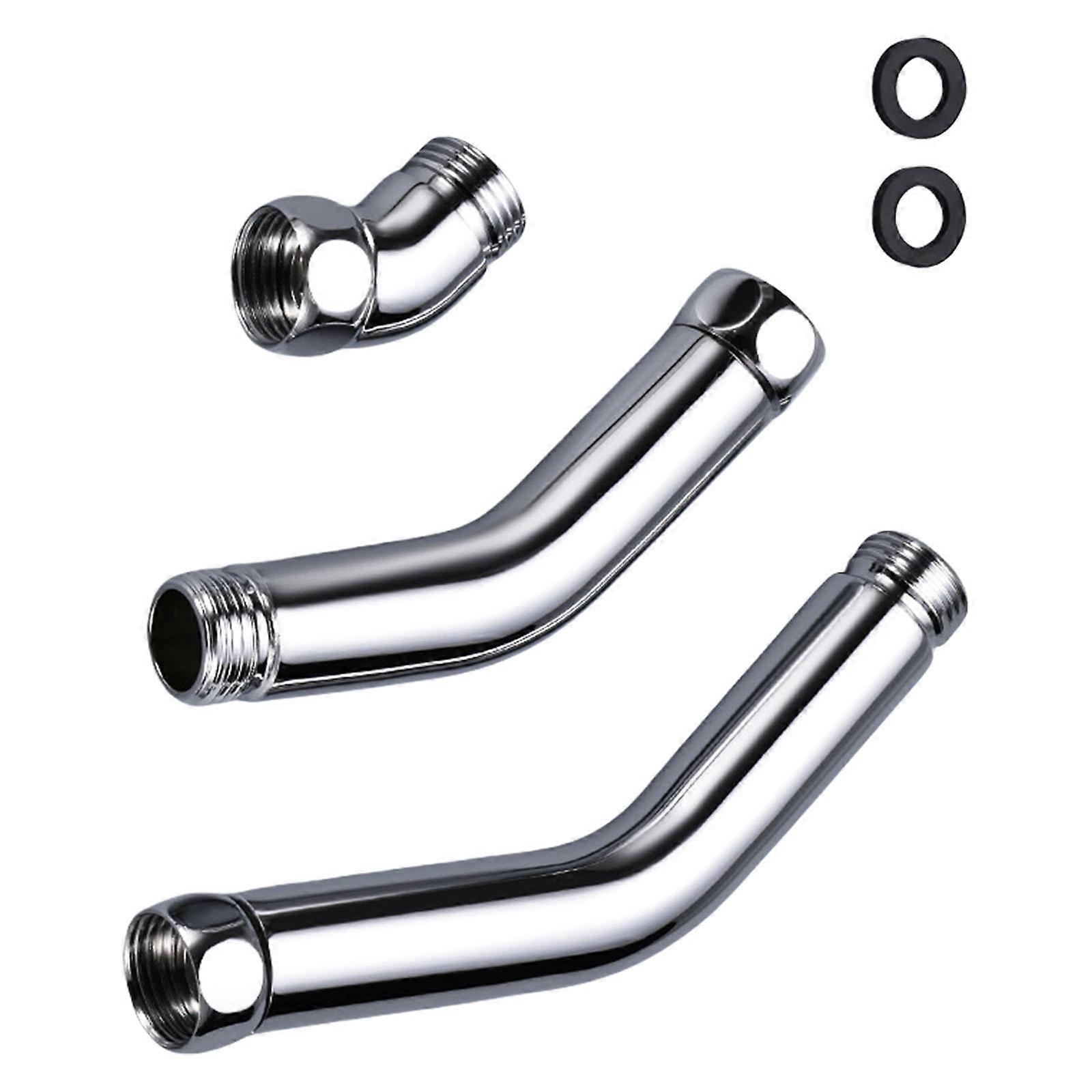 3pcs Practical Shower Hose Angle Adapter With 135 Degree Designs Sturdy Stainless Steel for Improved Water Coverage Multicolor