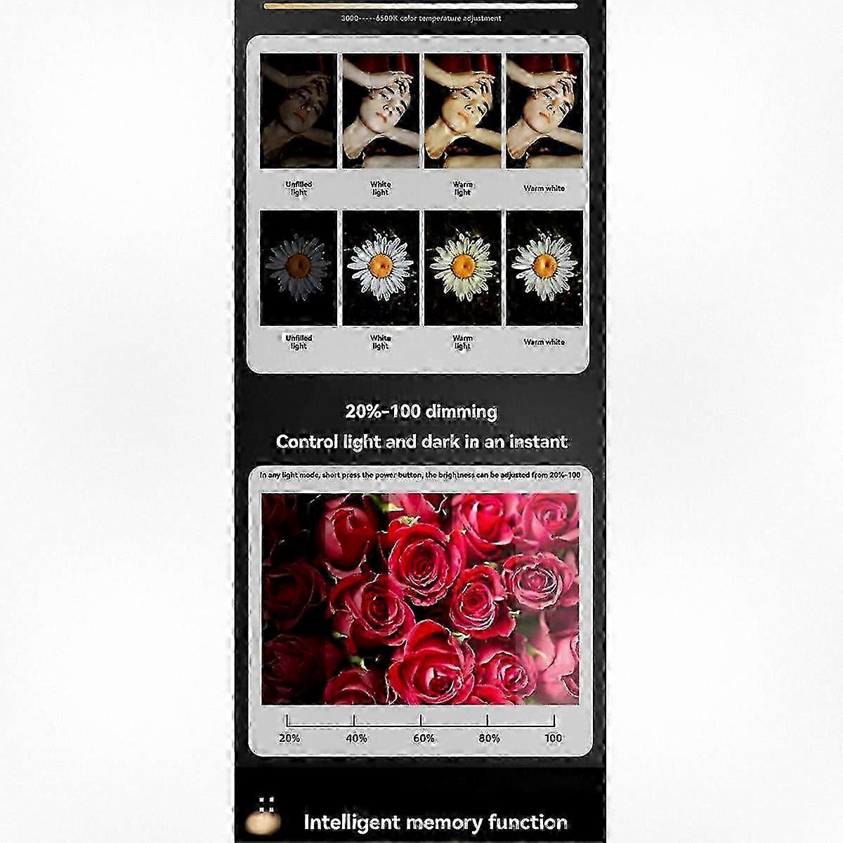 Portable Fill Light for Smartphone 7/6/5/SE Handheld Gimbal Stabilizer with Charging Case