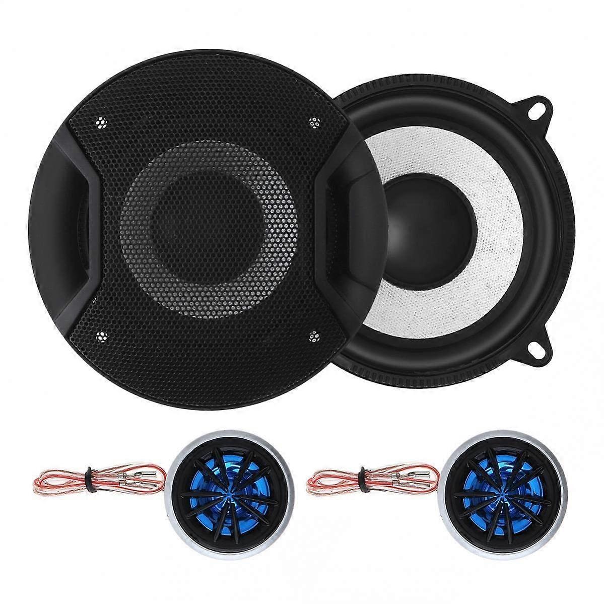 HiFi Car Component Speakers 2Piece 45 Inch Coaxial Speaker System With Tweeter And Crossover, 150W