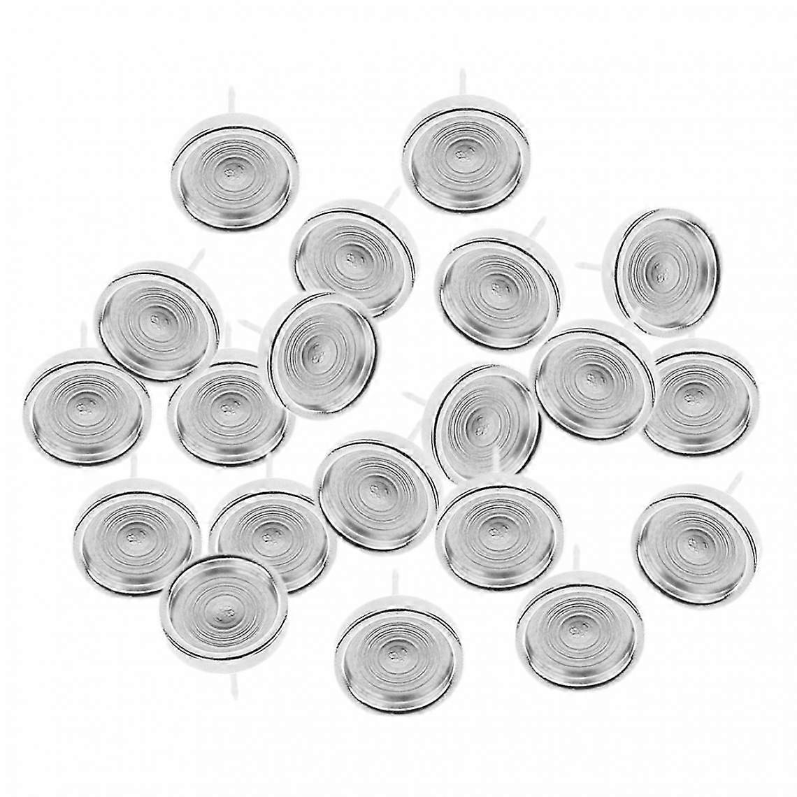 20pcs stainless steel stud earrings empty cabochon setting base trays 10mm