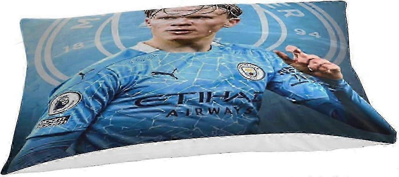 Erling Haaland tištěné povlečení sada povlečení 3 ks měkký povlak na přikrývku z mikrovlákna s povlaky na polštáře a zapínáním na zip (200 * 200 CM)