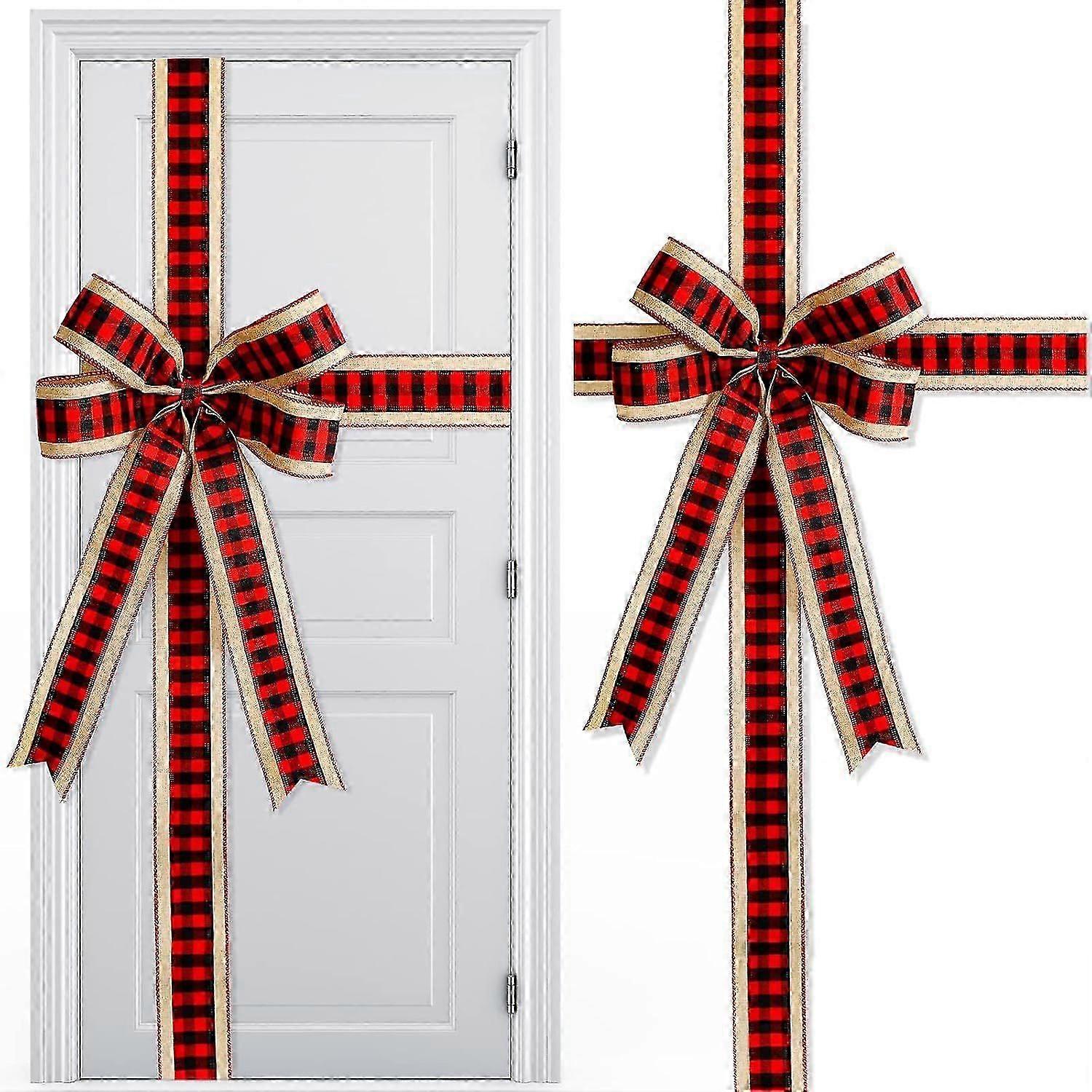 New Christmas decoration ribbon ribbon cabinet door window door hanging cabinet hanging decoration bow