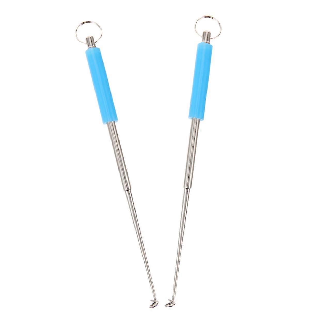Fishing Hook Remover Tool Stainless Steel 2Piece Set Outdoor Use Quick Release Fish Hook Extractor
