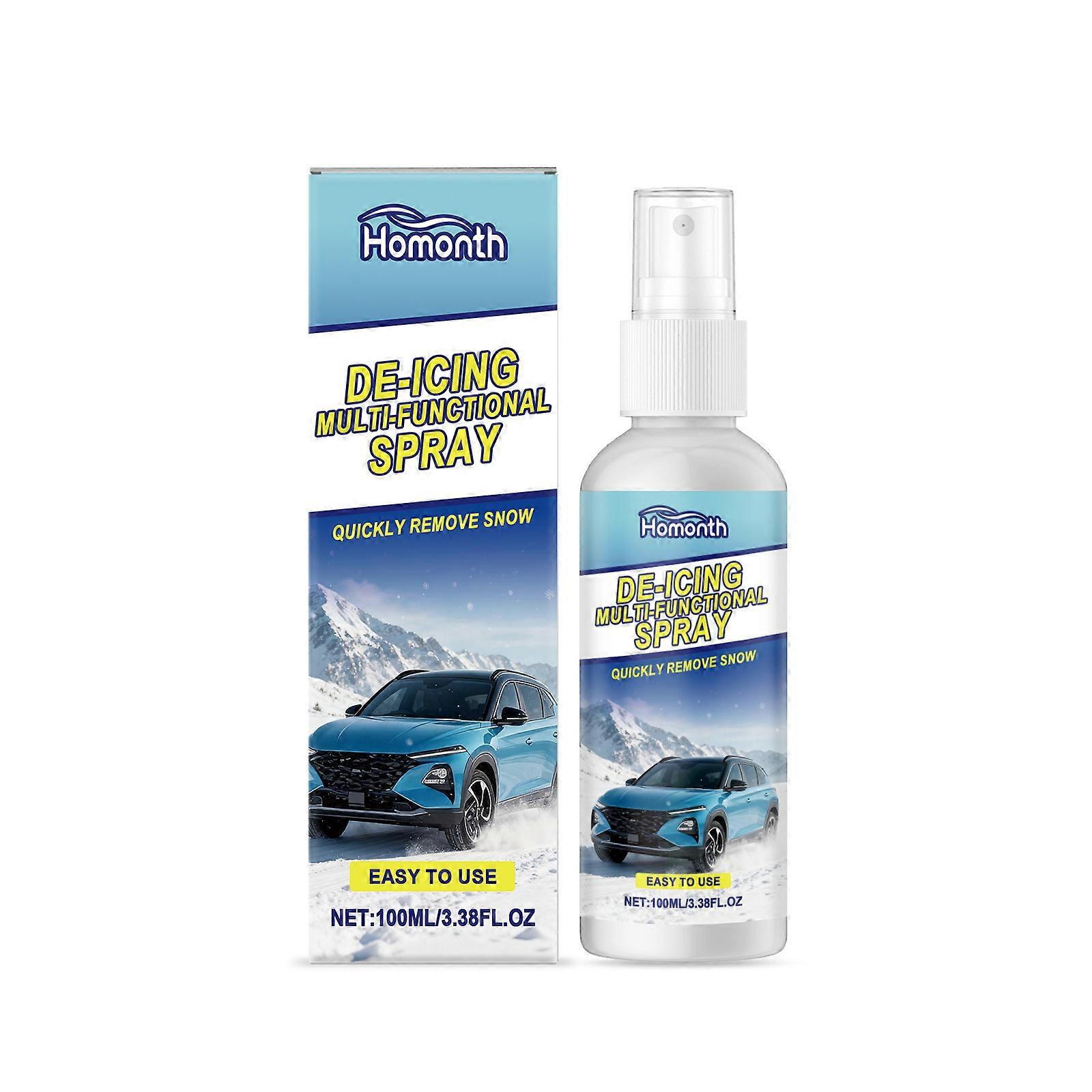 Car de-icing spray, specially designed for car windows, quickly melts ice without damaging glass, safe and convenient.