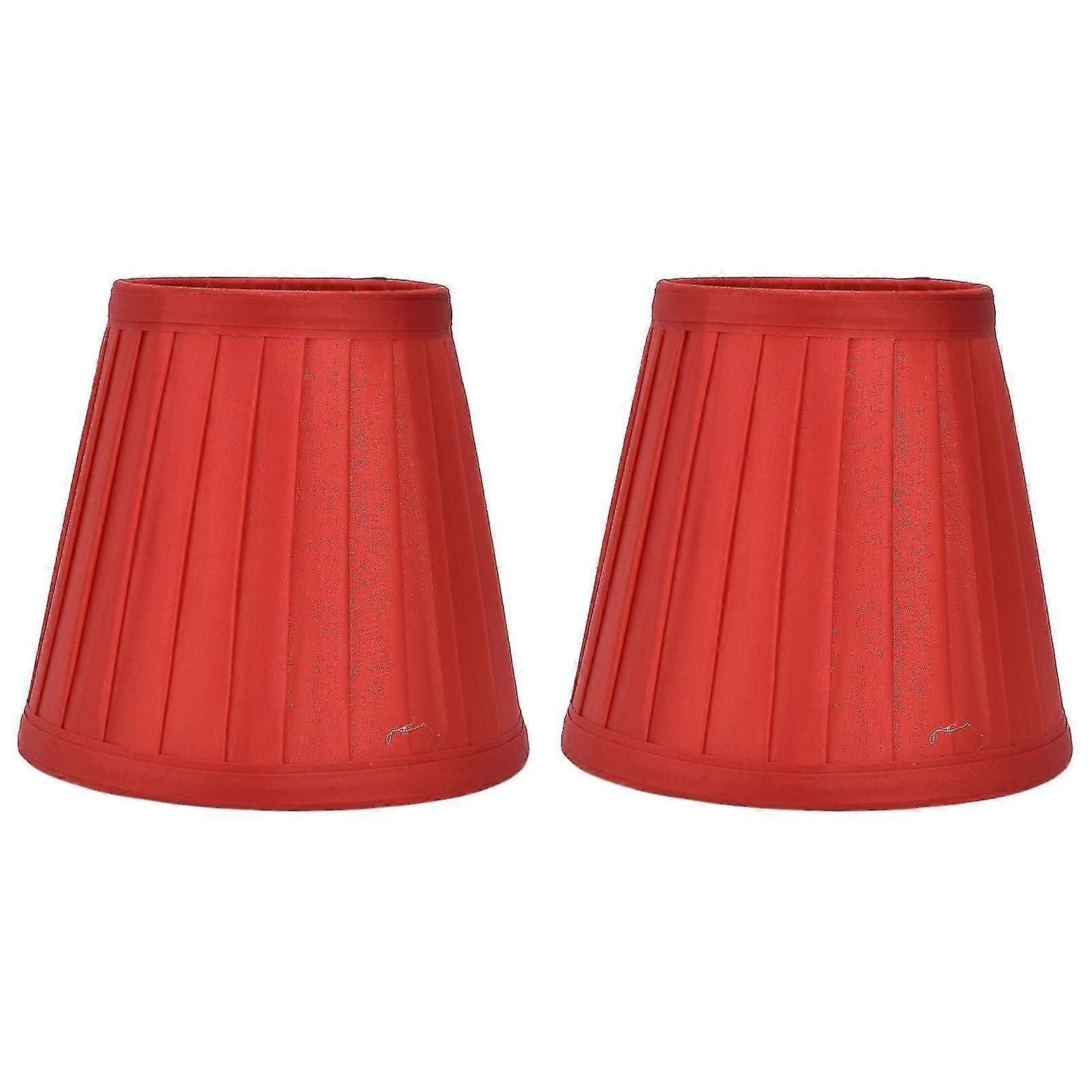 2 Pcs Double Small Lamp Shade Clip On Bulb Comfortable Material Barrel Fabric Lampshade For Table Chandelier Wall Lamppx31 TY