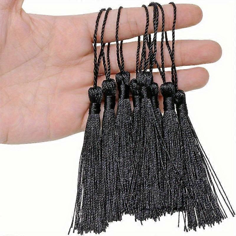 20pcs/set, Mini Silky Handmade Soft Flossy Bookmark Tassels With Cord Loop For Keychain Earring Jewelry Making, Souvenir, Graduation, Clothi