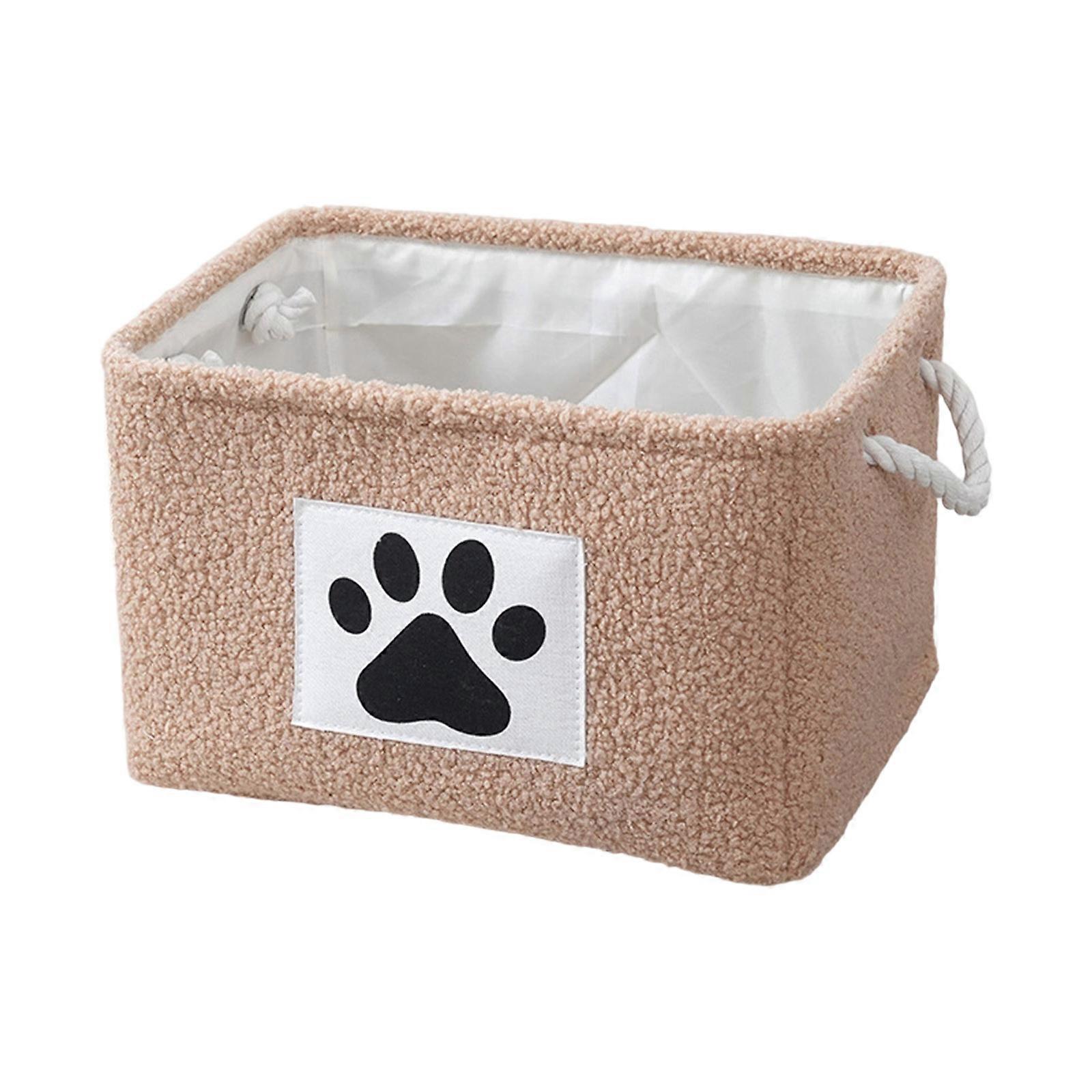 Simple Cloth Storage Basket For Bedroom And Living Room Foldable Design Easy To Store When Not In Use  Light brown