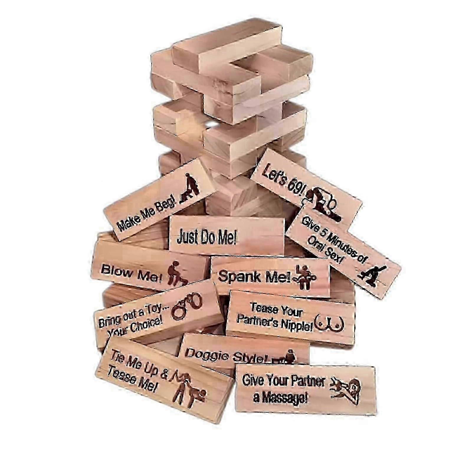 date night block tower game for couples