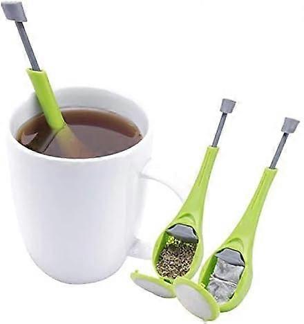Loose Leaf Tea Infuser Set of 3 with Plastic Handles and Drip Trays for Herbal Brewing