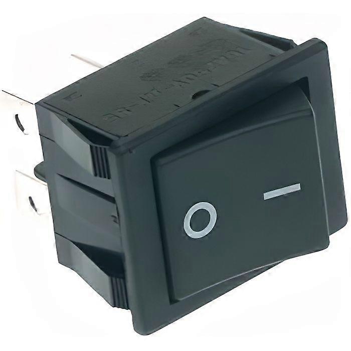 10A-250V DPST Toggle Power Switch - Black 'i/o' Cap.
