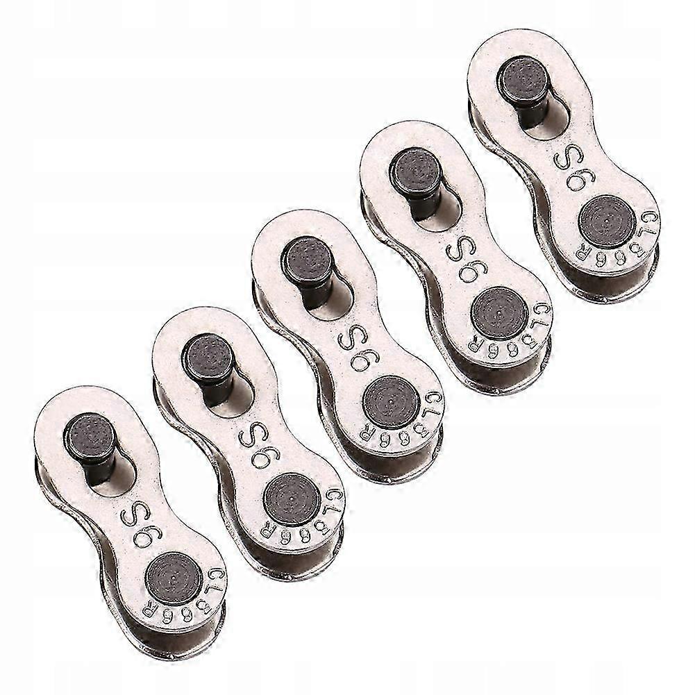 5 Pairs 9-speed Chain Cap, Silver