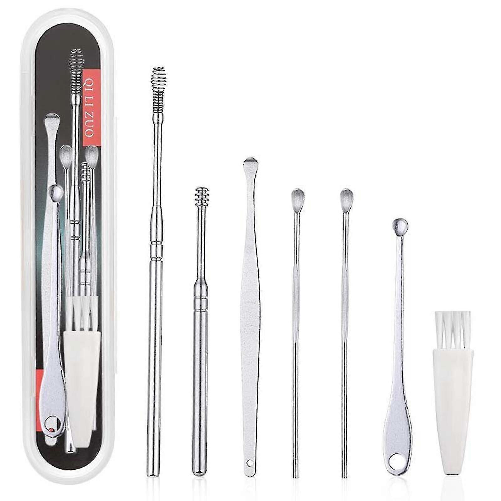 Nerezová ocel ušní vosk odstraňovač ušní čistič nastavit ušní pick-pick, ušní vosk odstranění nástroj